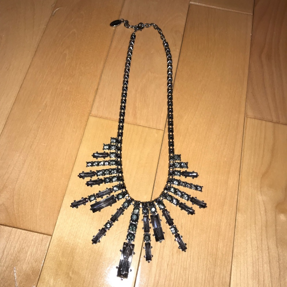 Dark Silver Statement Necklace - image 1